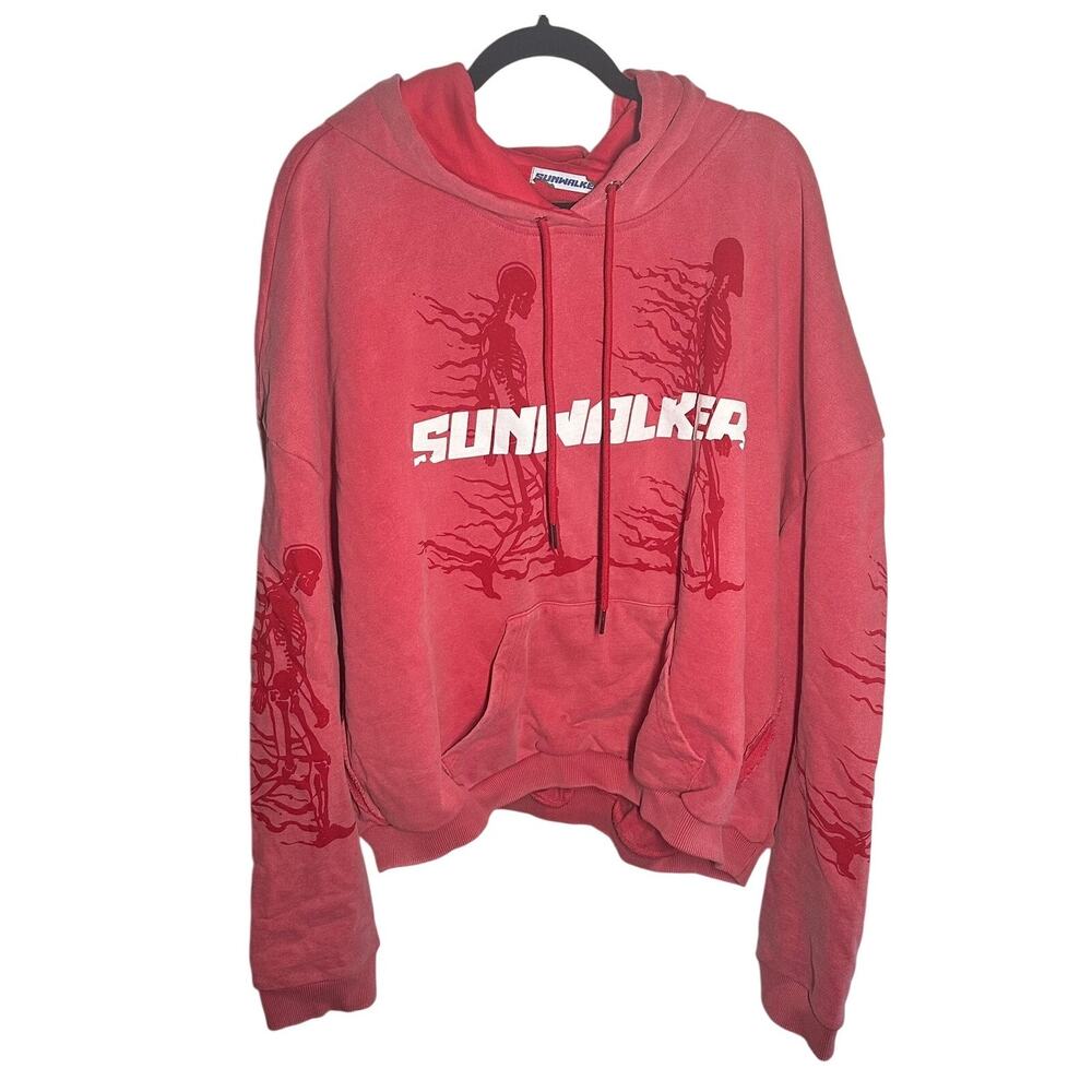 Sunwalker Men's Sun Red Hoodie Sweatshirt Size XXL